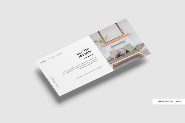 Primo piano su Flyer Mockup isolato