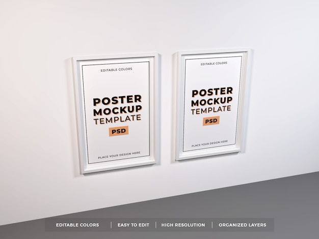 Primo piano su Frame Poster Mockup