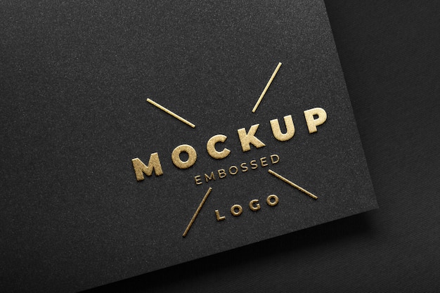 Primo piano sul mockup del logo