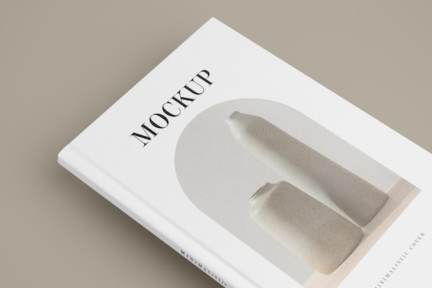 Primo piano sul mockup dell'artbook in studio
