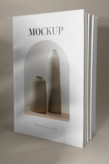 Primo piano sul mockup dell'artbook in studio