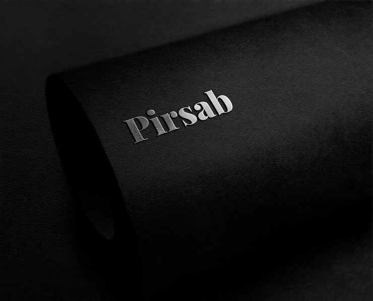 Primo piano sul mockup logo metallico