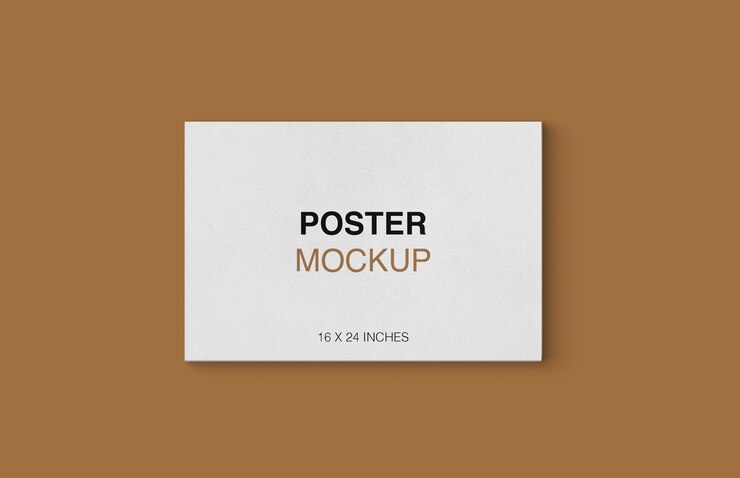 Primo piano sul poster mockup isolato
