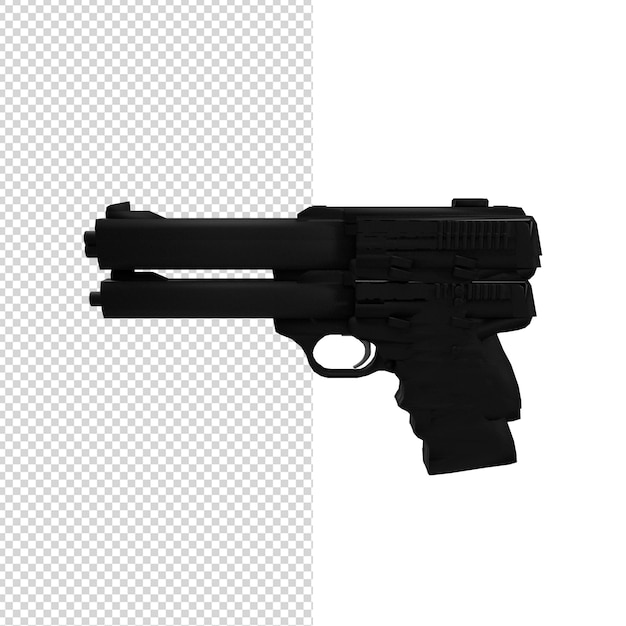 Primo piano sulla pistola isolata Psd Premium