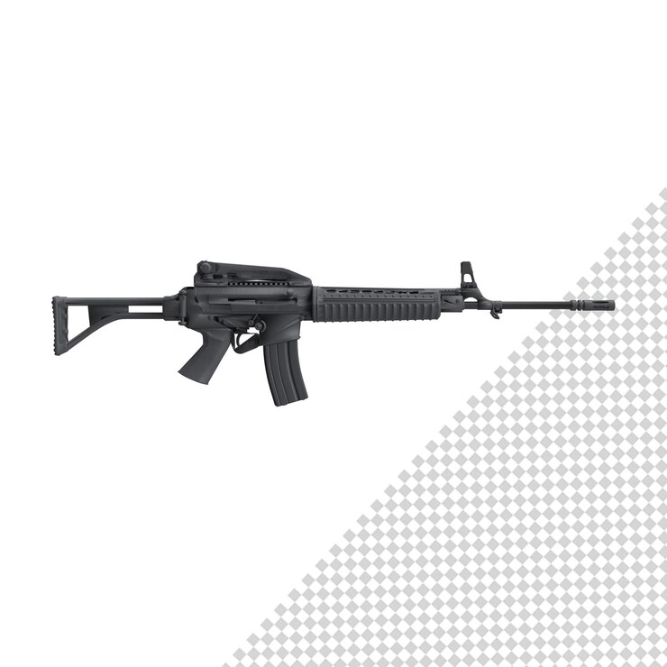 primo piano sulla pistola isolata