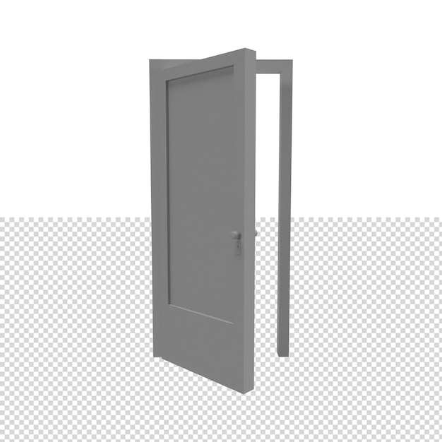 Primo piano sulla porta isolata
