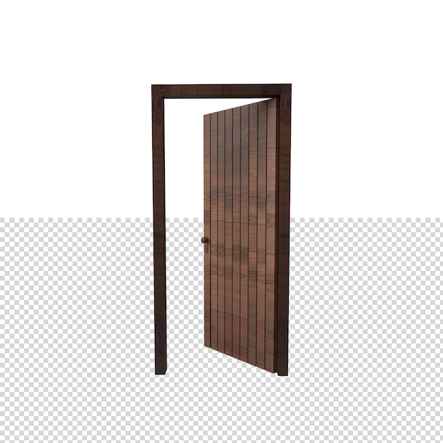Primo piano sulla porta isolata