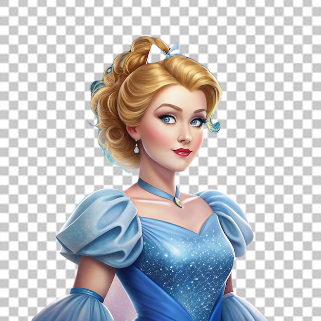 PSD la princesse de disney, ella, sur un fond blanc