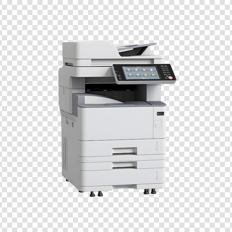 PSD printer or photocopy machine isolated on a transparent background