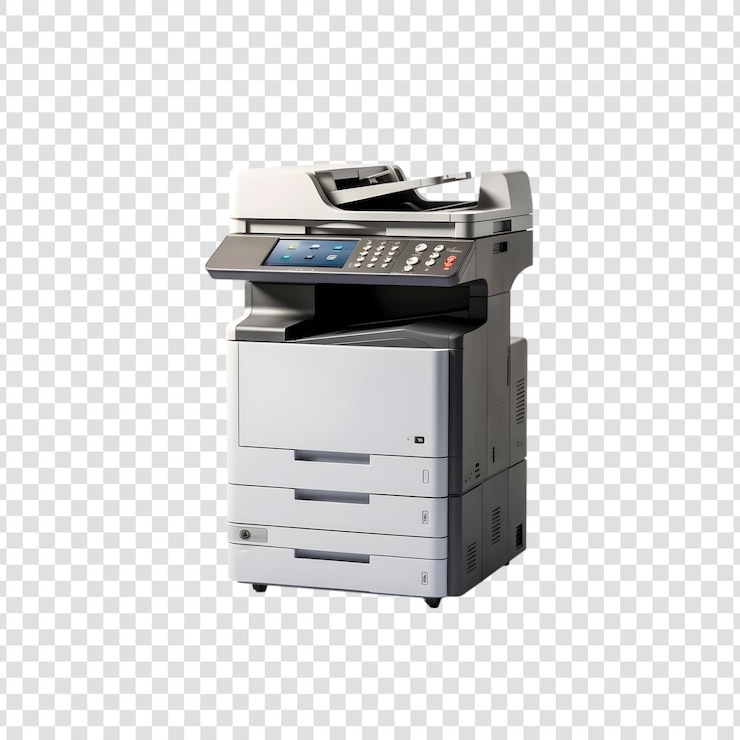 PSD printer or photocopy machine isolated on a transparent background