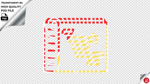 PSD prioridad psd icono vectorial rojo amarillo rayado psd transparente