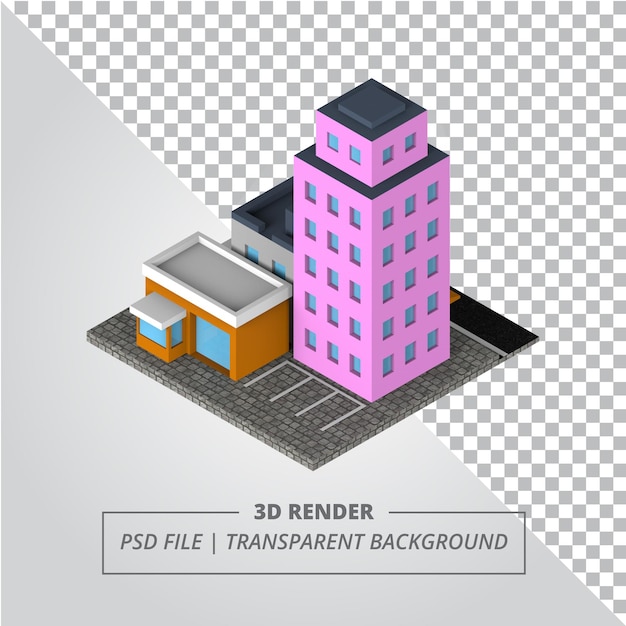 PRIORITÀ BASSA TRASPARENTE DEL MERCATO 3D ISOMETRICO
