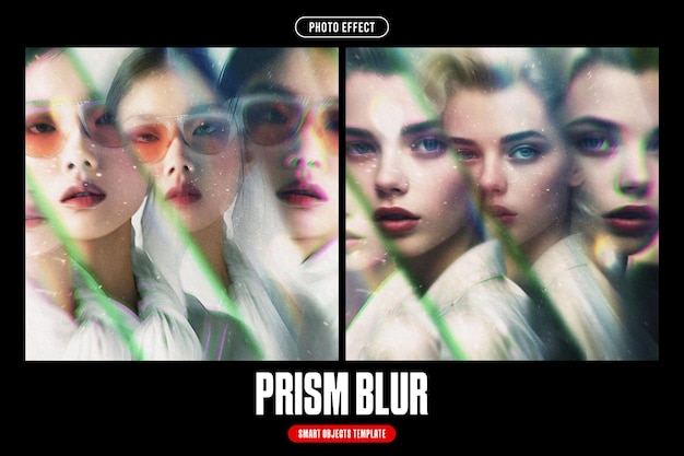 Prism Blur-Fotoeffekt für das Quadrat