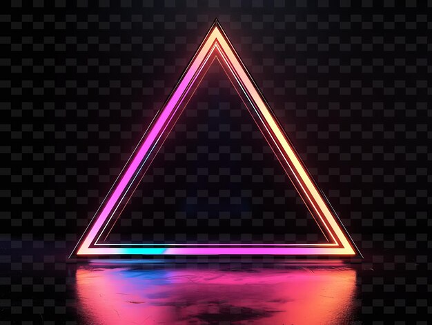 PSD prism futuriste un panneau d'affichage triangulaire élégant avec une forme hologr y2k décor de panneau créatif