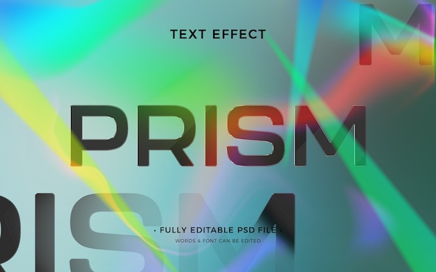 PSD prisma-texteffekt