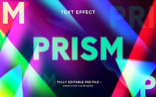 PSD prisma-texteffekt