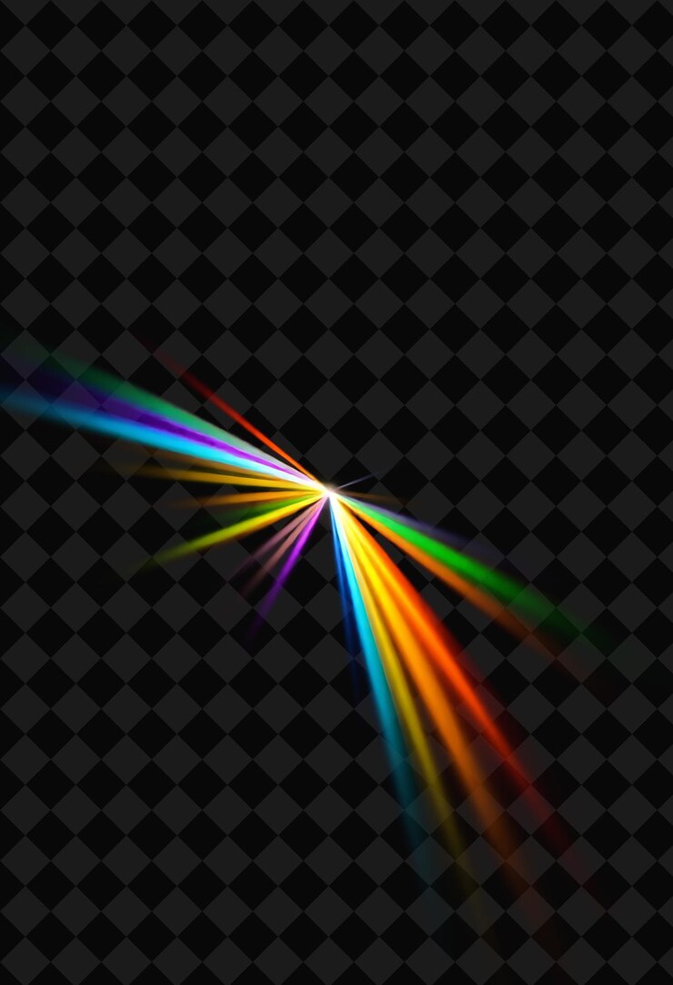 PSD prismatic spectrum refracts vibrantly blending all colors of the y2k inspired rainbow the spectrum
