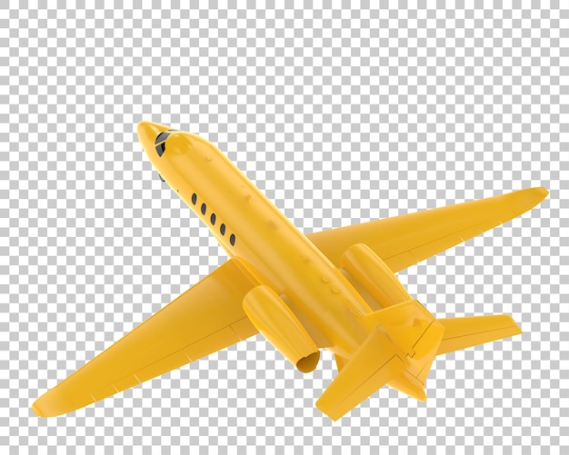 Privatflugzeug auf transparentem Hintergrund 3D-Darstellung