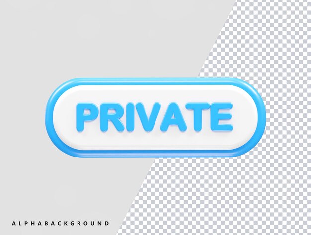 Privatsphäre Inkognito-Sicherheits-Symbol 3D-Rendering-Illustration