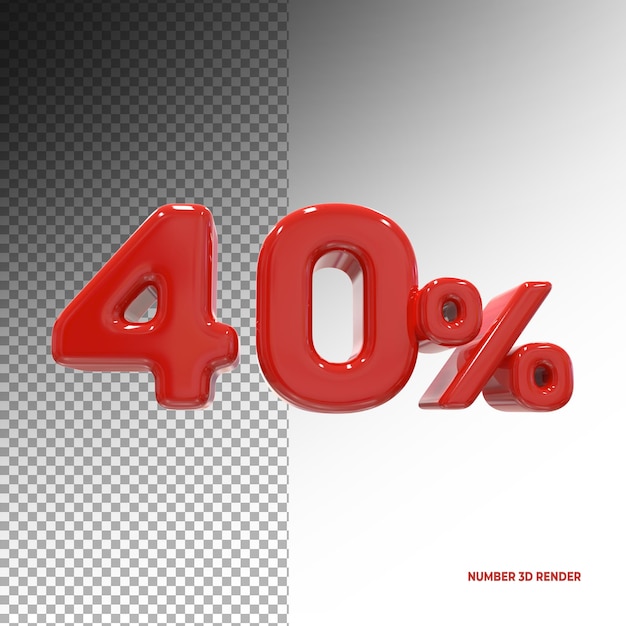 Prix De Vente 40 % Rouge Numéro 3d Luxe