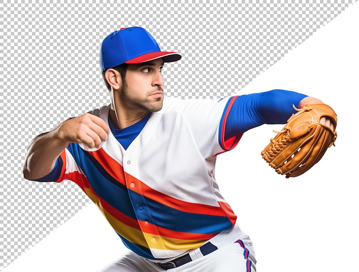 PSD pro hispanic baseball pitcher about to throw a ball