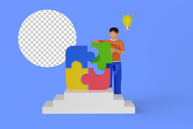 Problemlösung 3D-Illustration
