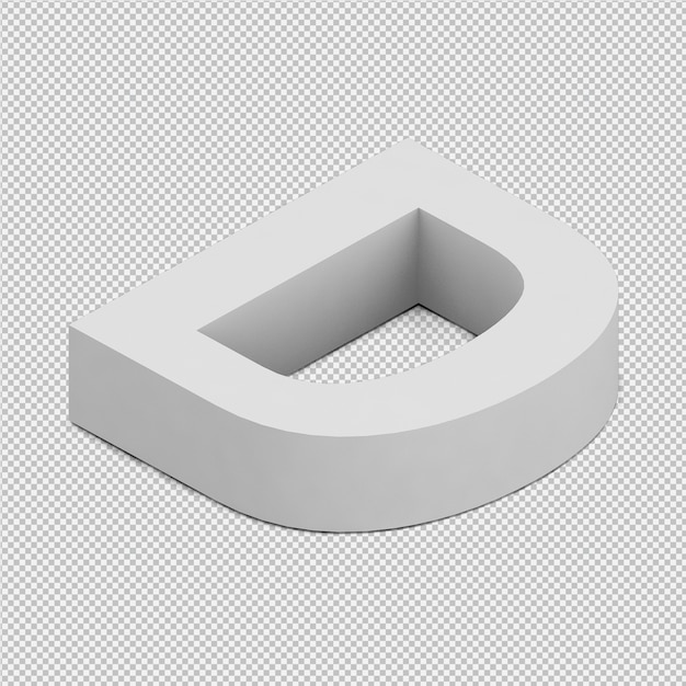 Procesamiento 3D isométrico del alfabeto aislado