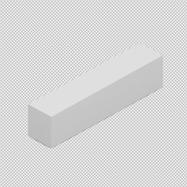 Procesamiento 3D isométrico del alfabeto aislado