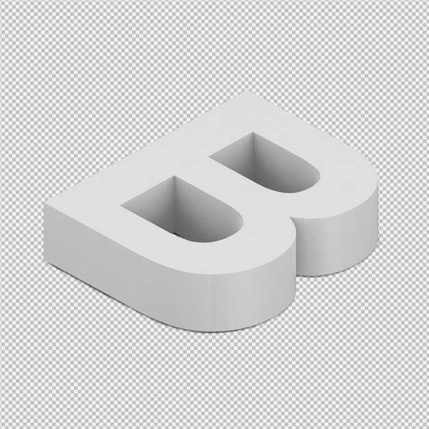 Procesamiento 3D isométrico del alfabeto aislado