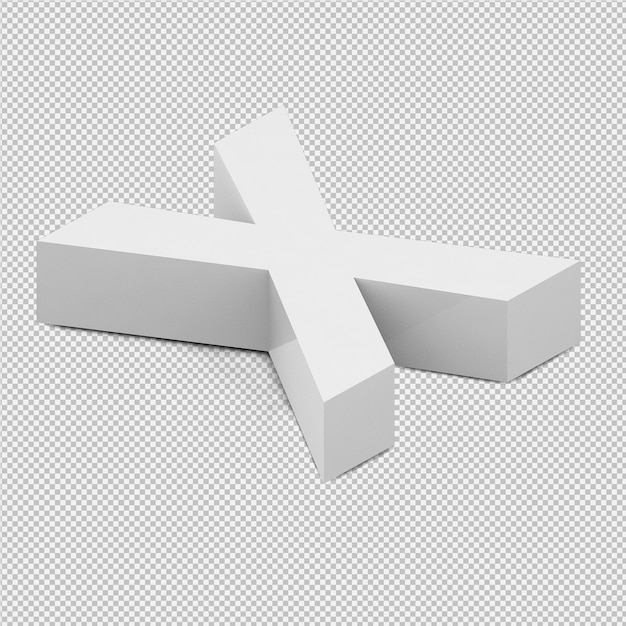 Procesamiento 3D isométrico del alfabeto aislado