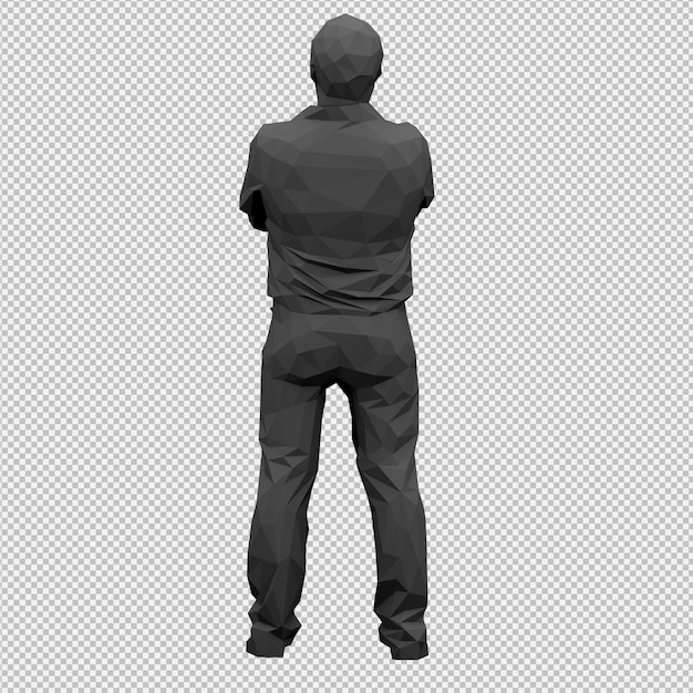 Procesamiento 3D isométrico masculino