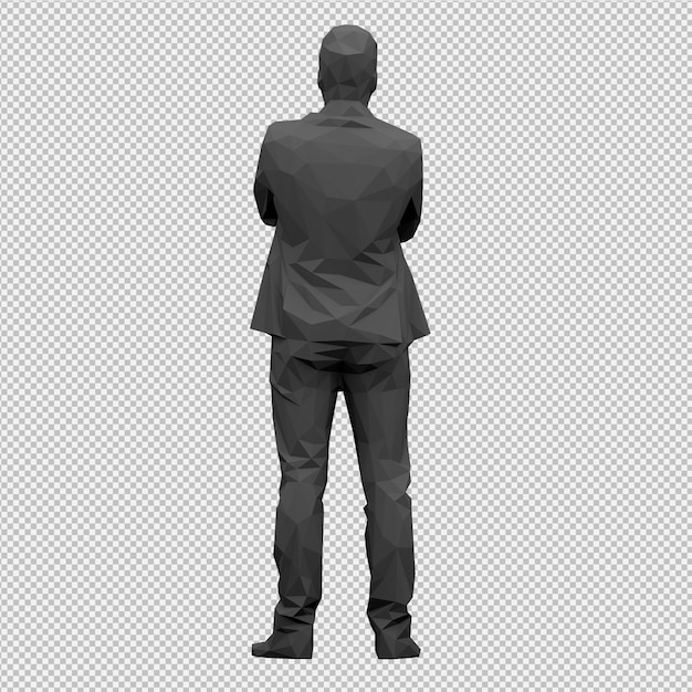 Procesamiento 3D isométrico masculino