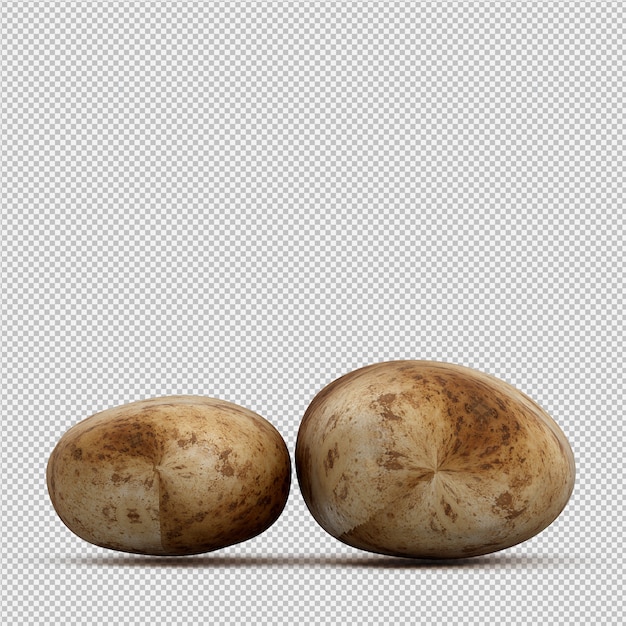 Procesamiento isométrico de papas 3d