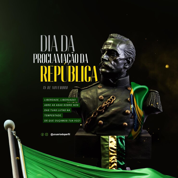 PSD proclamacao da republica do brasil 15 de novembro concept post psd editable