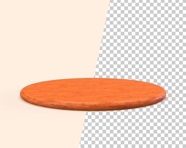 Prodotto poduim stage in legno rendering 3d