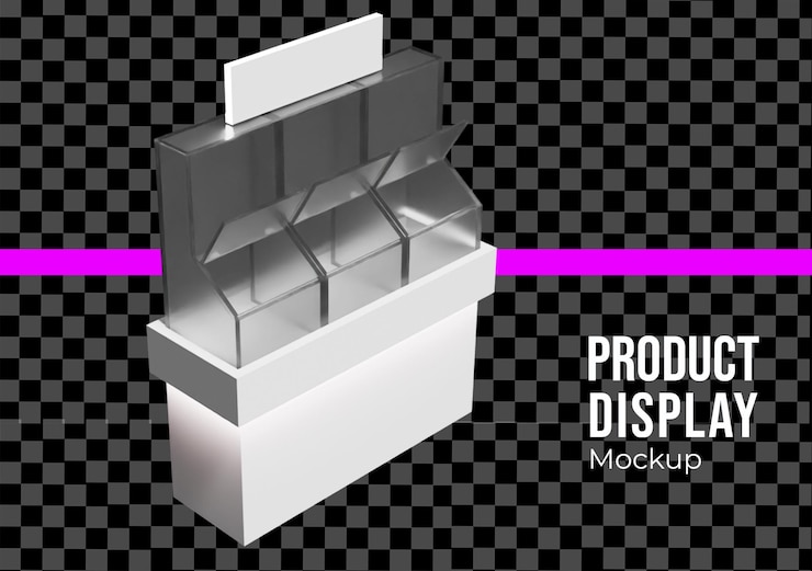 PSD product display mockup for retail merchandising