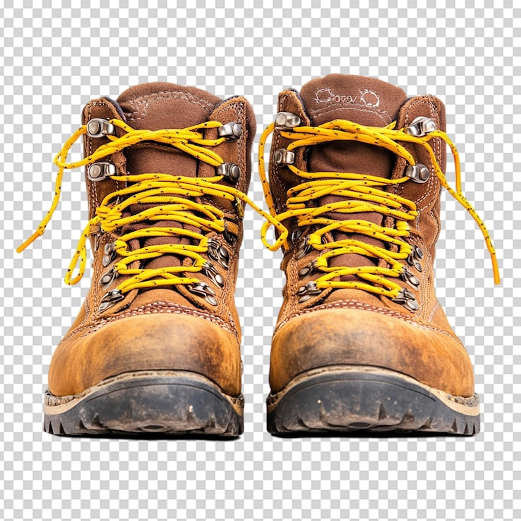 PSD el producto de botas de senderismo duraderas aisladas sobre un fondo blanco