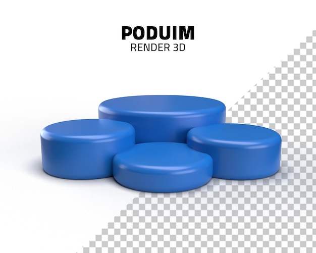 Producto escénico azul Poduim 3d