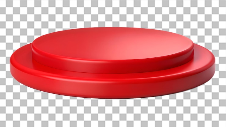 PSD producto etapa rojo poduim 3d render