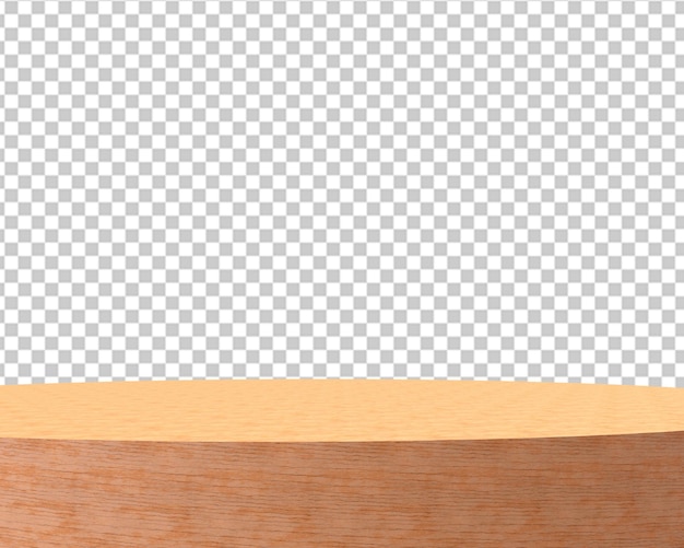 PSD producto de mesa de madera poduim renderizado 3d