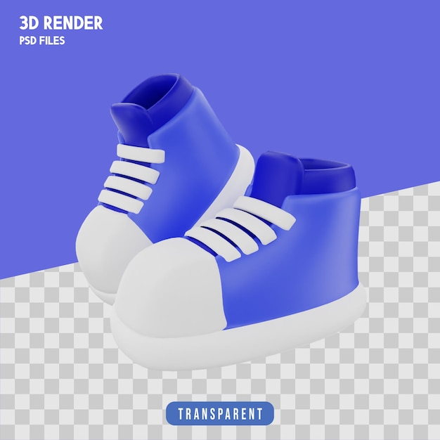 Producto de zapatos renderizado 3d premium aislado