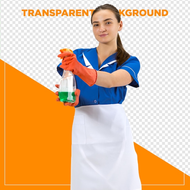Produit de nettoyage à fond transparent