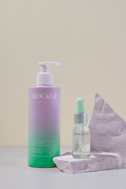 Produits cosmétiques et agencement rock