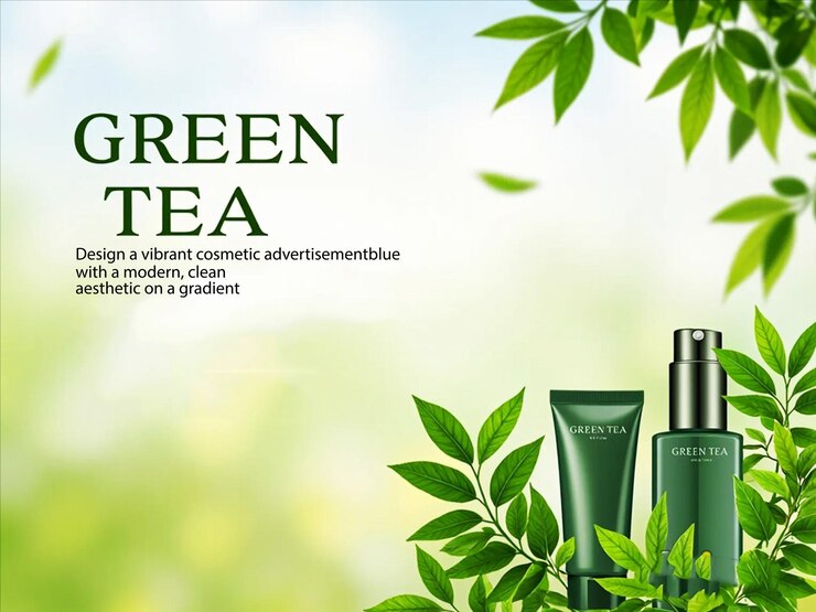 PSD produits cosmétiques avec de petits arbres