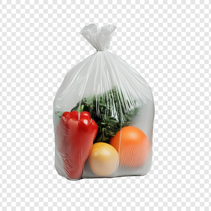 PSD produits frais dans un sac en plastique