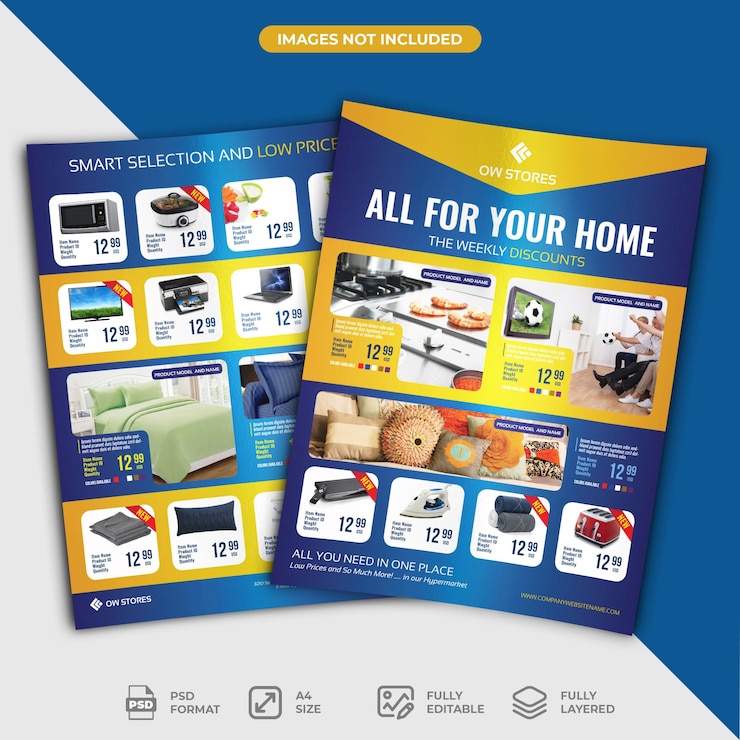 PSD produktkatalog-flyer-vorlage