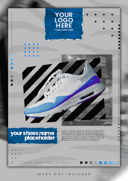 PRODUKTPLAKATVORLAGE FÜR SPORTSCHUHE