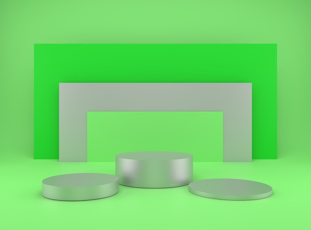 Produktpodest auf abstraktem Rendering des abstrakten Minimalgeometriekonzepts