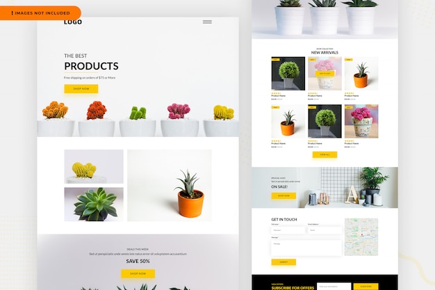 Produktwebsite-Seitenschablone
