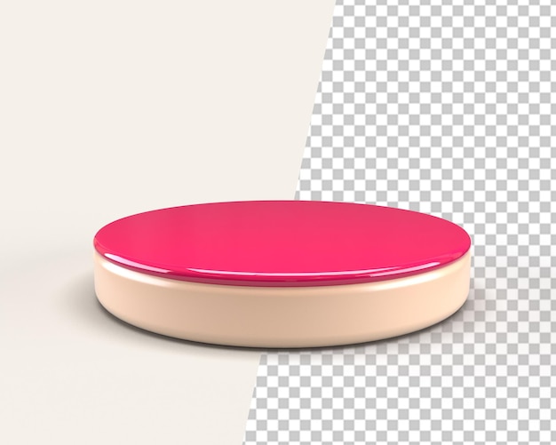 Produto de palco rosa poduim 3d render